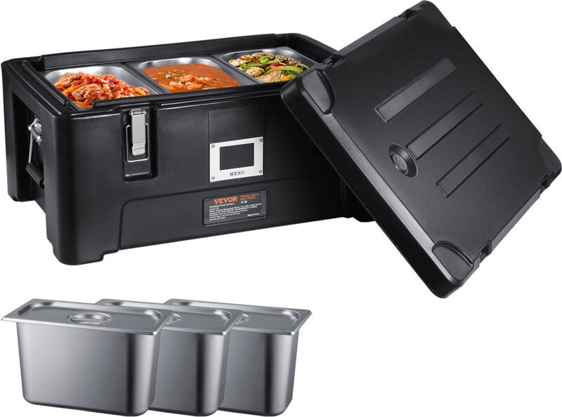 VEVOR Isolierter Thermobox Isolierbox Lebensmittelbehälterträger, 30 L für Catering, Tragbare LLDPE-Lebensmittelbehälter...