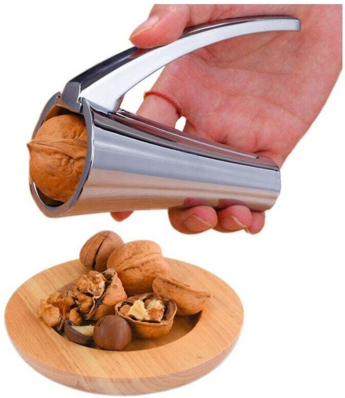 Nussknacker, passt auf alle Nüsse, minimaler Kraftaufwand zum Knacken harter Schalen, keine fliegenden Schalen und keine...