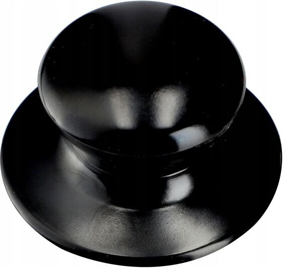 KADAX Topfdeckelgriff, aus Kunststoff und Edelstahl, 1 Stück, Schwarz Glänz