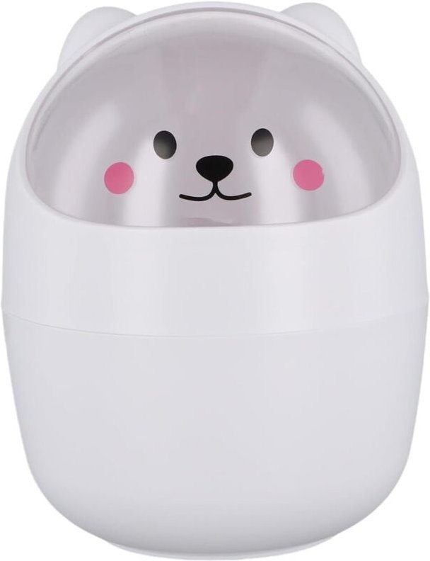 Kleiner Schreibtisch-Mülleimer mit Deckel, Mini-Stifthalter zum Herausnehmen, schöner Abfalleimer, Kosmetik-Mülleimer au...