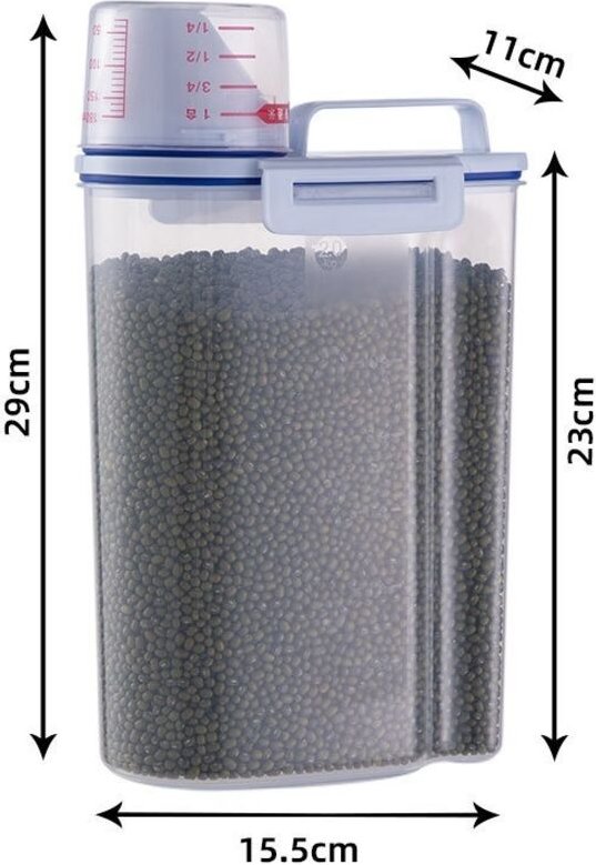 Luftdichter Reisbehälter mit Feuchtigkeitsschutz und Insektenschutz, Vorratsdose für Mehl, Reis und Getreide für den Hau...