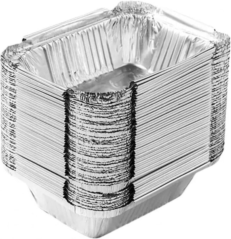 Set mit 50 Abtropfschalen aus Aluminium (600 ml)