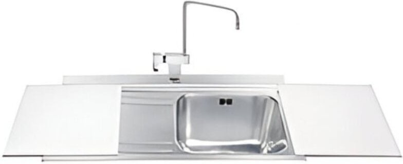 Waschbecken 90x50 cm 1 Becken mit linksseitiger Abtropffläche