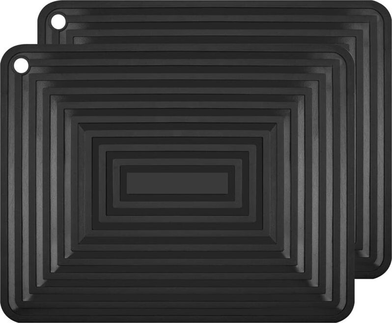 Silikon-Untersetzer, 2 Stück, rutschfest, hitzebeständig, multifunktional, als Löffelablage, Küchenuntersetzer oder Tisc...