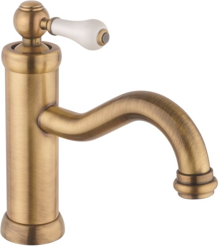 Piralla - Bronzefarbener Waschtischmischer mit Retro-Griff Como 0TOF3086A21 Bronze