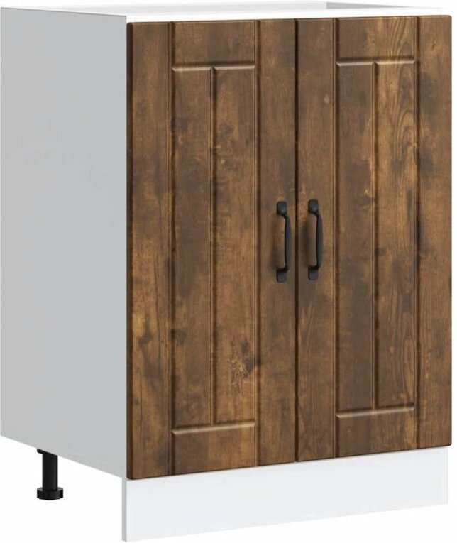 Spülenunterschrank Lucca Räuchereiche Holzwerkstoff vidaXL