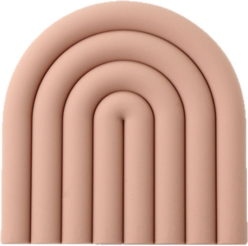 Rutschfeste Silikon-Isoliermatte, rosa, 15 x 15 cm, strapazierfähig und hitzebeständig, geeignet für Küchenutensilien.