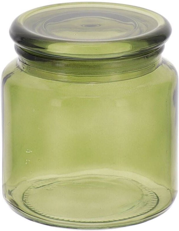 Wattedose aus glas 500ml - olivgrün - Tendance