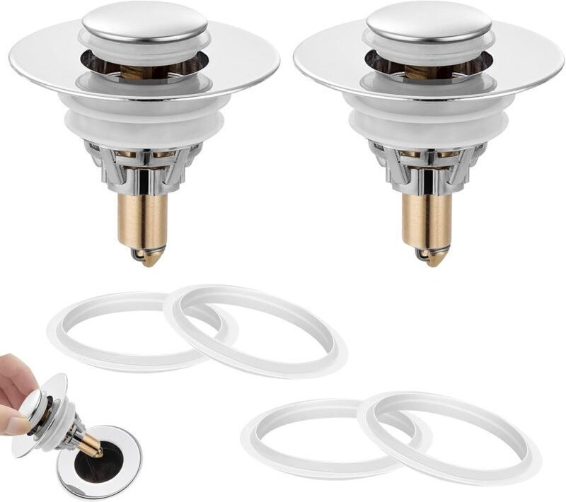 Pcs Pop-Up-Abfluss für Waschbecken, Waschbeckenstöpsel, Waschbeckenabfluss, Badezimmer-Waschbeckenstöpsel, Waschbeckenab...