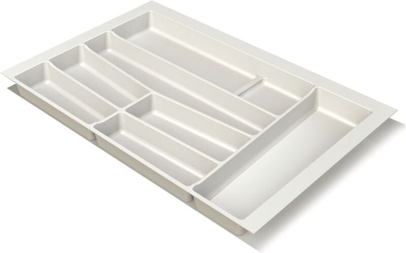 Volpato - Besteckeinsatz - moderner Besteckkasten ideal als Besteck Organizer für kb 800mm, Kunststoff in Weiß