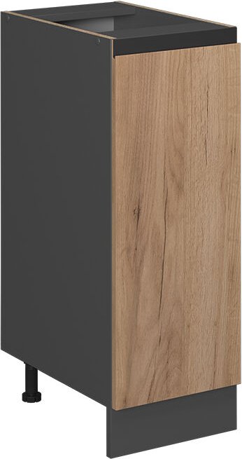 Apothekerschrank R-Line, Goldkraft Eiche, 30 cm J-Shape, ohne Arbeitsplatte Vicco