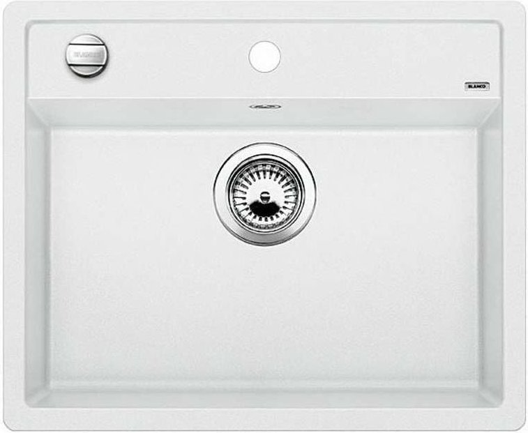 Blanco Dalago 6 - Silgranitspüle, 52x51 cm, mit Ablaufsystembedienung, Weiß 514199