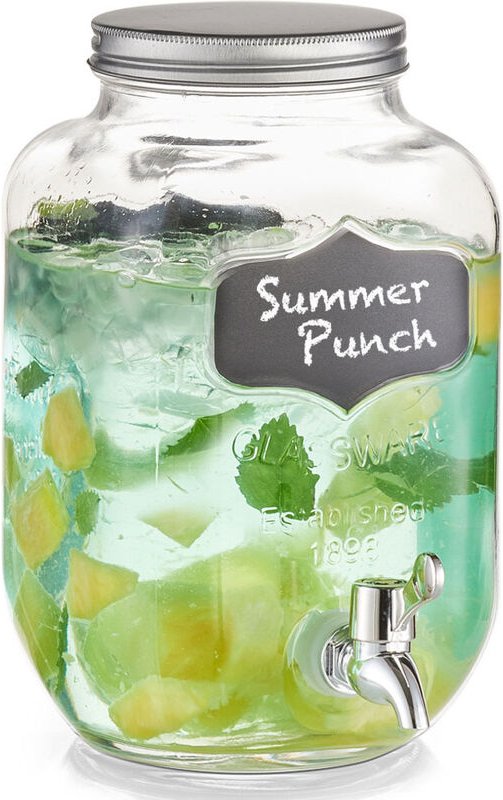 Getränkespender mit einem Hahn und Deckel , Glas 3,8 l - ZELLER