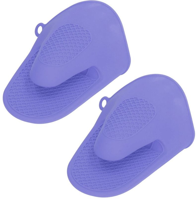 Zoternen - 2 Stück Silikon-Ofenhandschuhe, Hitzebeständige Kochhandschuhe, Verdickte Mini-Ofenhandschuhe, Anti-Verbrühun...