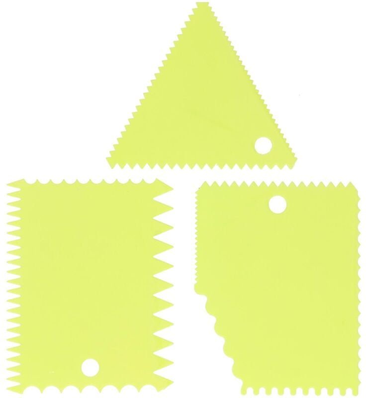 Universeller Sahneschaber, Glättender Kuchenschaber, Langlebig, Flexibel und Leicht, 3-teilig/Set, Ungiftig, Sehr langle...