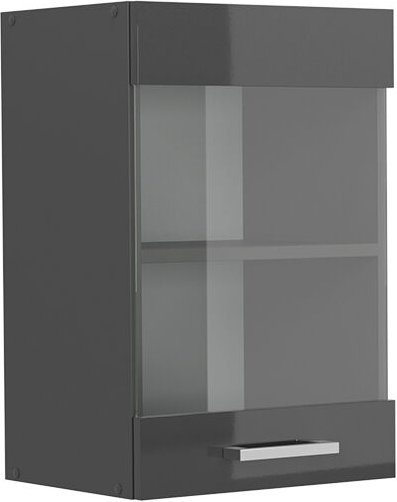 Vicco - Küchenglashängeschrank R-Line, Anthrazit Hochglanz, 40 cm