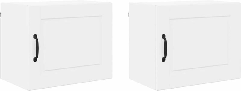 Küchenschrank mit Regal 2 pcs Hochglanz Weiß 50 x 31 x 40 cm vidaXL