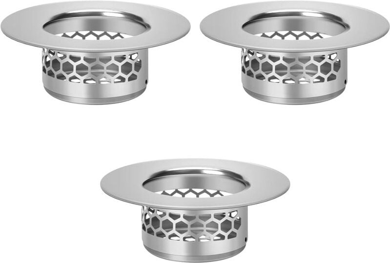 Ahlsen 3er-Set Abflusssieb aus Edelstahl, Universal-Abflusssieb, Duschabflusssieb, geeignet für Badezimmer-, Waschbecken...