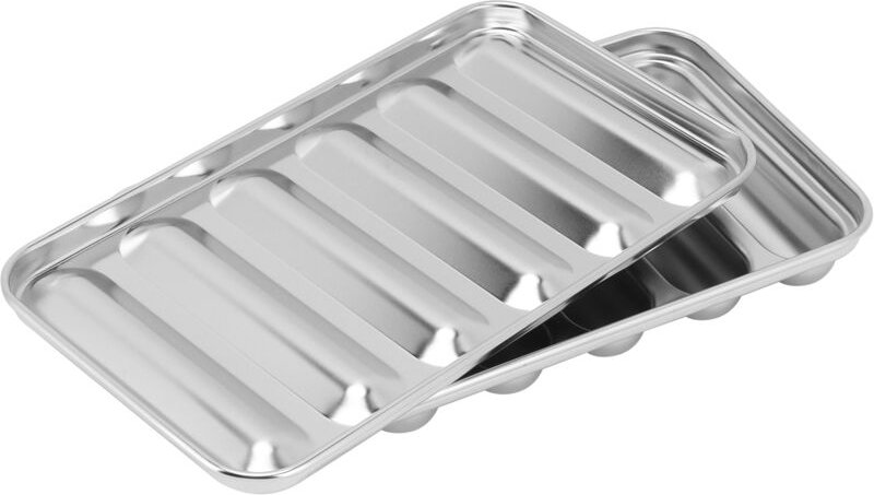 HEEPDD Wurstform, Hot-Dog-Form aus Edelstahl 304 mit Deckel für Backofen, Dampfgarer, Spülmaschine, Kühlschrank, hitzebe...