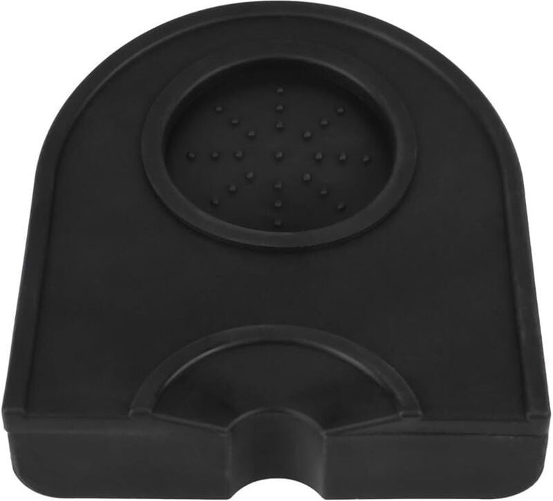 1 Stück rutschfeste Tamper-Halterplatte aus Silikon für Kaffeepulver-Presspad zu Hause oder in der Bar. (Schwarz)