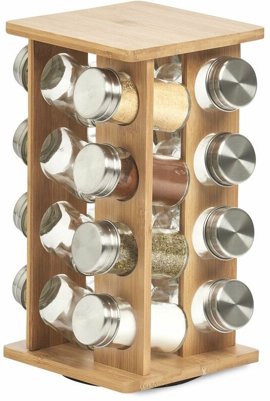 Gewürzregal mit 16 Behältern, 30 cm, Bambus Zeller Zeller