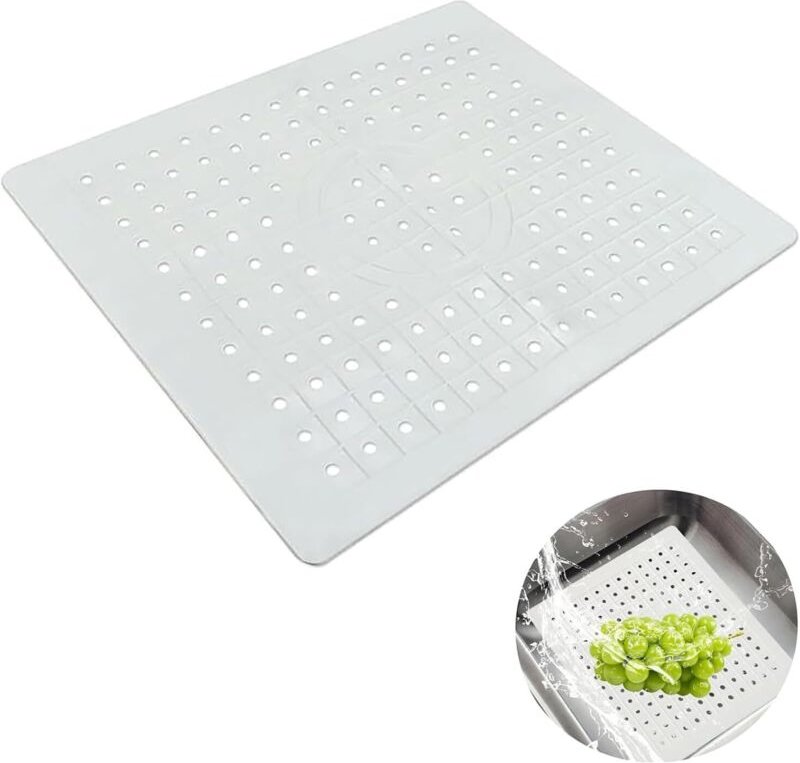 Spülbeckenmatte, Silikon-Abtropfmatte, zuschneidbare Küchenspülbecken-Abtropfmatte, wabenförmige Spülbeckenmatte für den...