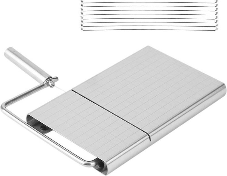 Woosien - Edelstahl-Käsehobel mit 8-Draht-Käse für Blockkäsehobel Schneidebrett Käse