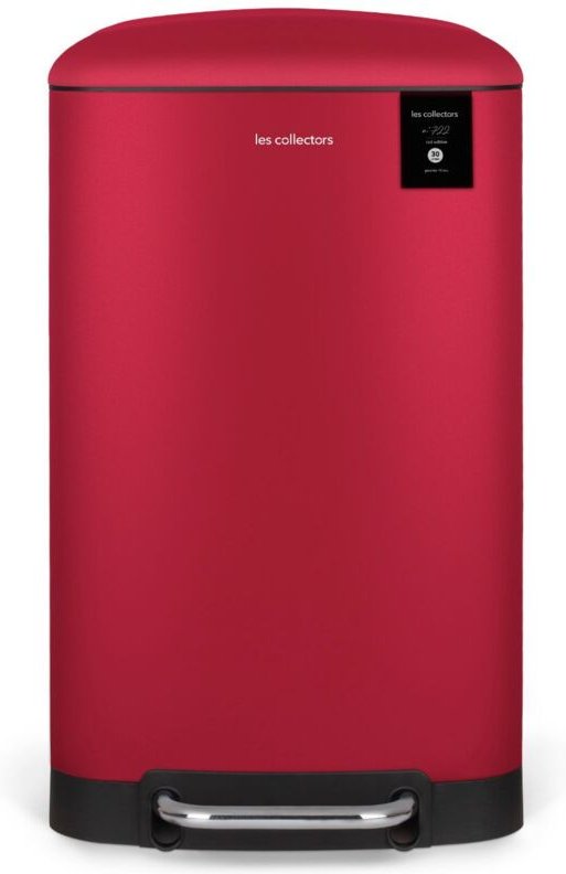 Papierkorb Les Collectors N°722 30L – rot, herausnehmbarer Eimer, Metallpedal