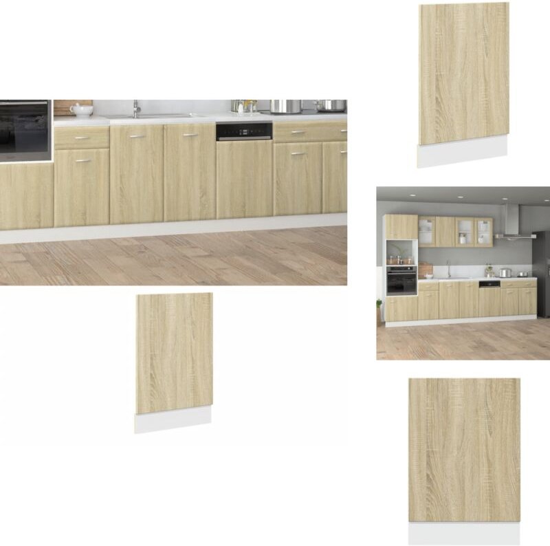 Geschirrspülerblende Sonoma-Eiche 45x3x67 cm Holzwerkstoff - Küchenfront - Geschirrspülerblende - Küchenmöbel - Holzwerk...