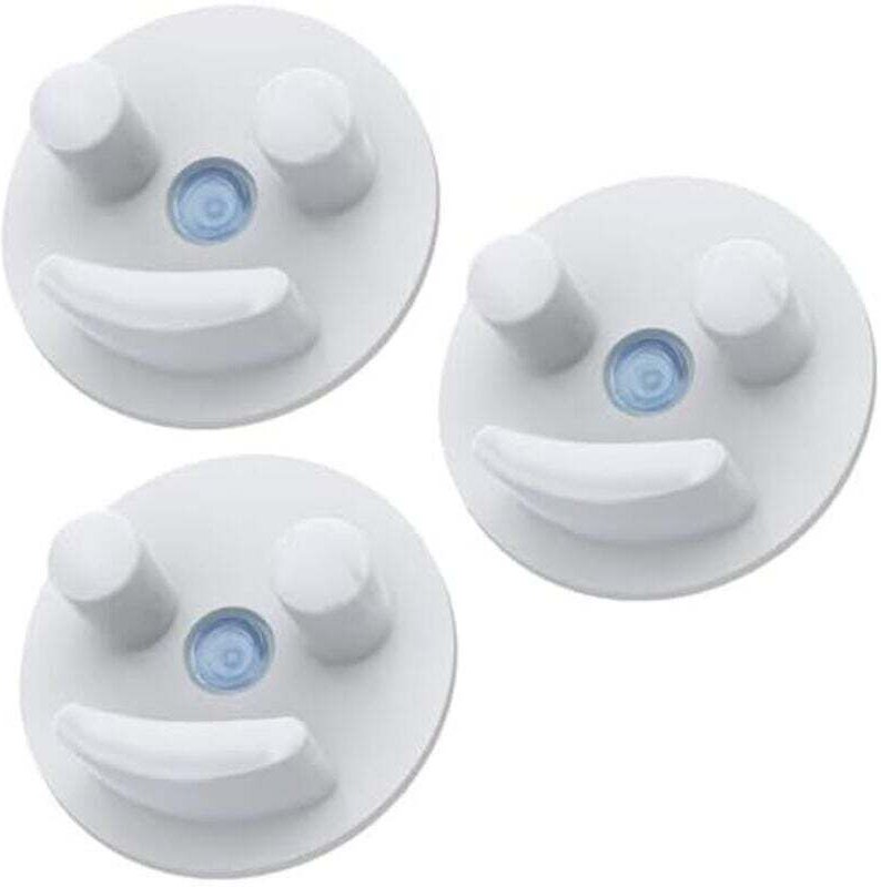 Portaspugna, moderno scolapiatti minimalista per lavello con ventosa, bianco, set da 3, autosvuotante e lavabile in lava...