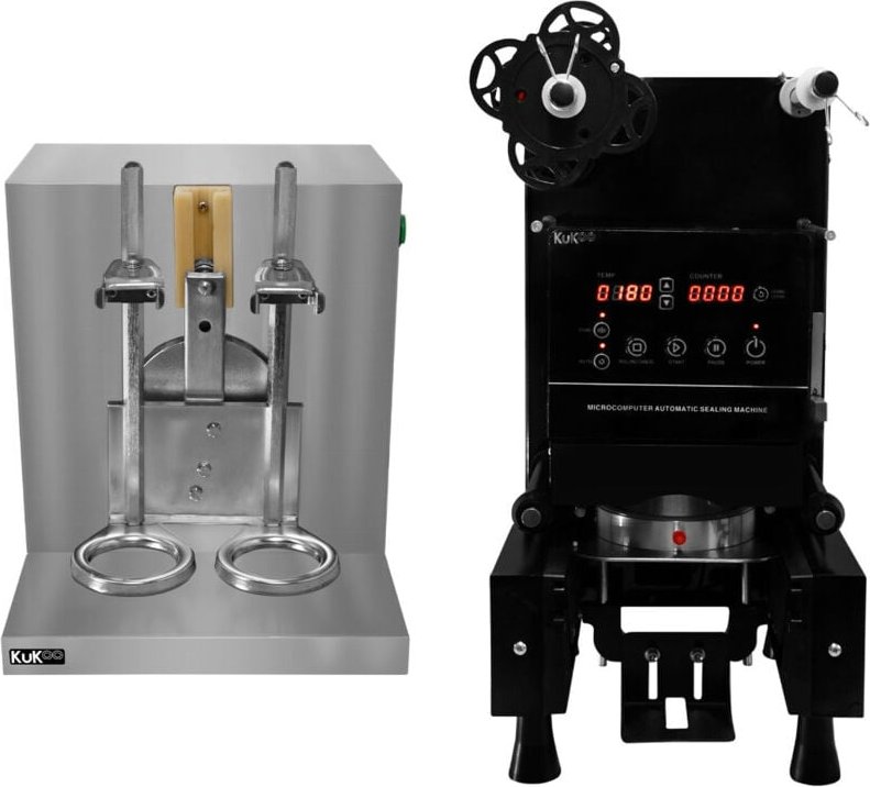 Thumbnail - Vollautomatische Bechersiegelmaschine & Doppel Bubble-Tea-Shaker mit Folienrolle