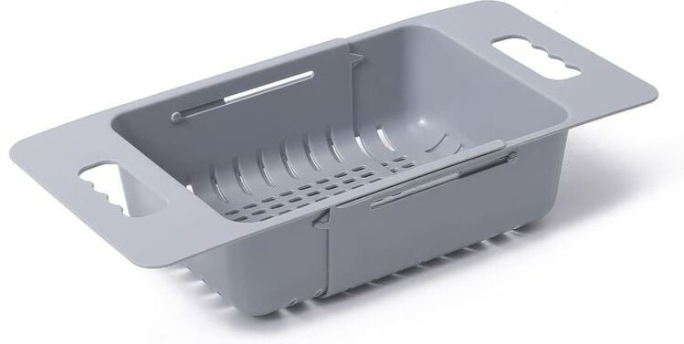 Ersandy - Zusammenklappbares Sieb für die Küche, erweiterbarer Siebkorb, verstellbares Obst- und Gemüsesieb über der Spü...