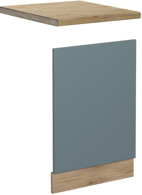 Vicco - Frontblende R-Line, Blau-Grau, 45 cm , ap Eiche