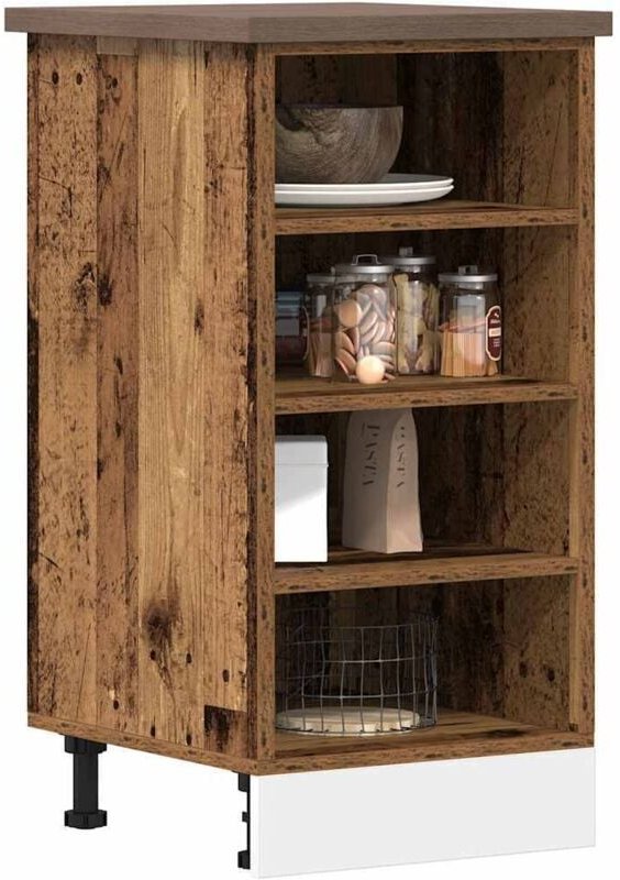 Unterschrank Altholz-Optik 40x44,5x81,5 cm Holzwerkstoff - Vidaxl