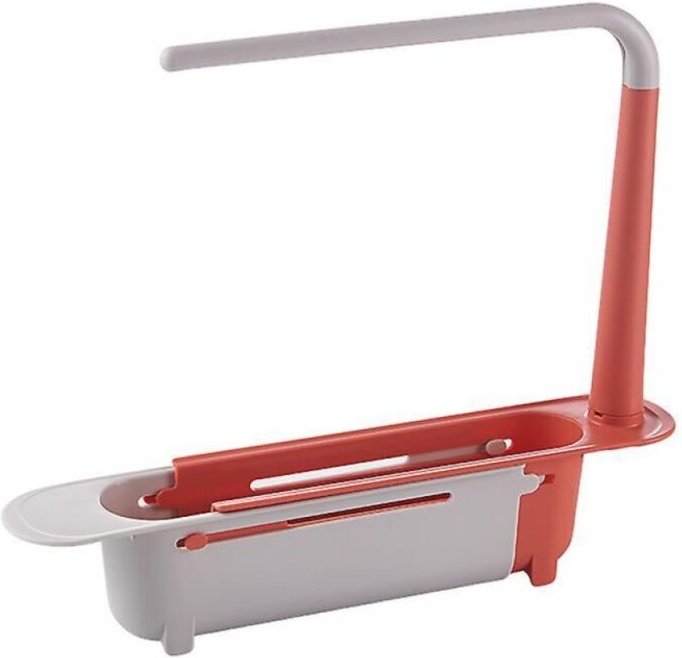 Verstellbarer Spülbecken-Organizer – Teleskop-Spülbecken-Organizer, Spülbeckenkorb, ausziehbarer Spülbecken-Organizer fü...