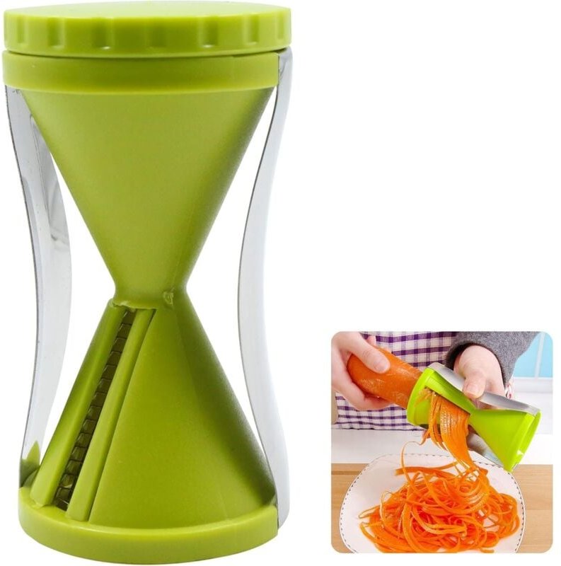 Spiral-Gemüseschneider – Multifunktionaler manueller Spiralschneider für Spaghetti, Karotten, Gurken, Zucchini, Spargel,...