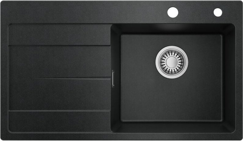 Granitspüle 78 x 45 cm, Einbauspüle mit Ablaufgarnitur Set, Aufsatzspüle für die Küche