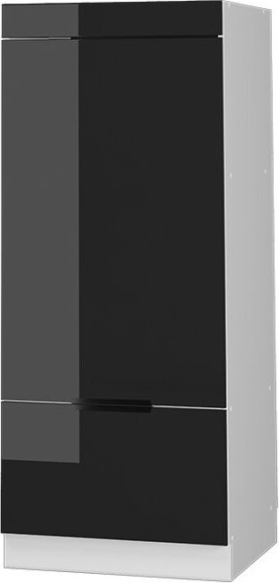Vicco - Mikrowellenschrank Fame-Line, Schwarz Eiche hochglanz, 60 cm