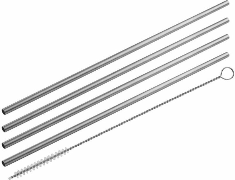 Trinkhalme mit Bürste Eco Edelstahl 5-teilig Küchenhelfer - Fackelmann