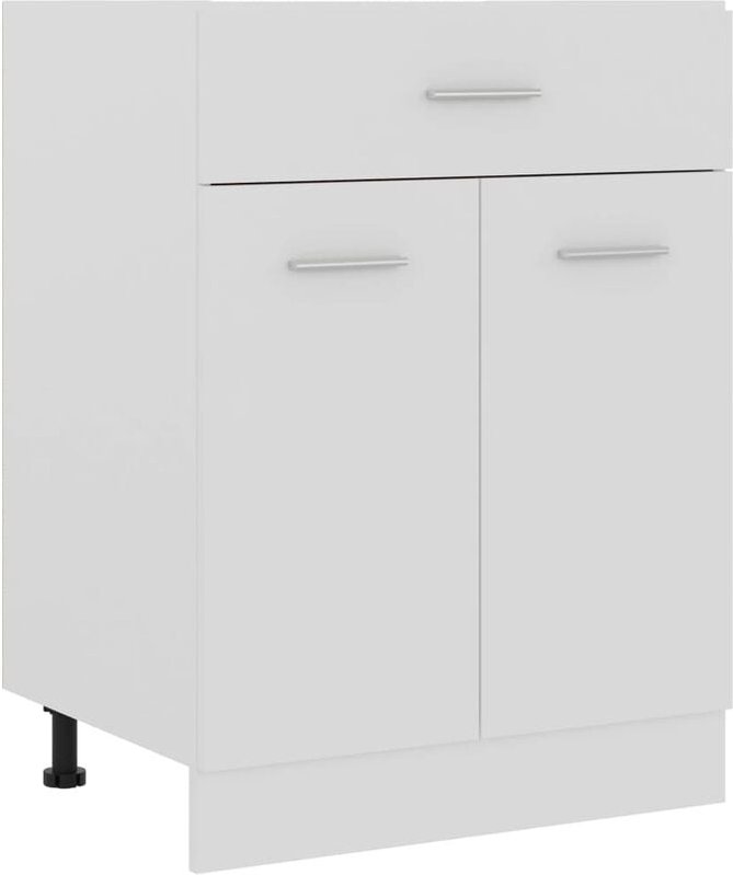 Schubunterschrank Lyon Weiß 60x46x81,5 cm Holzwerkstoff Vidaxl