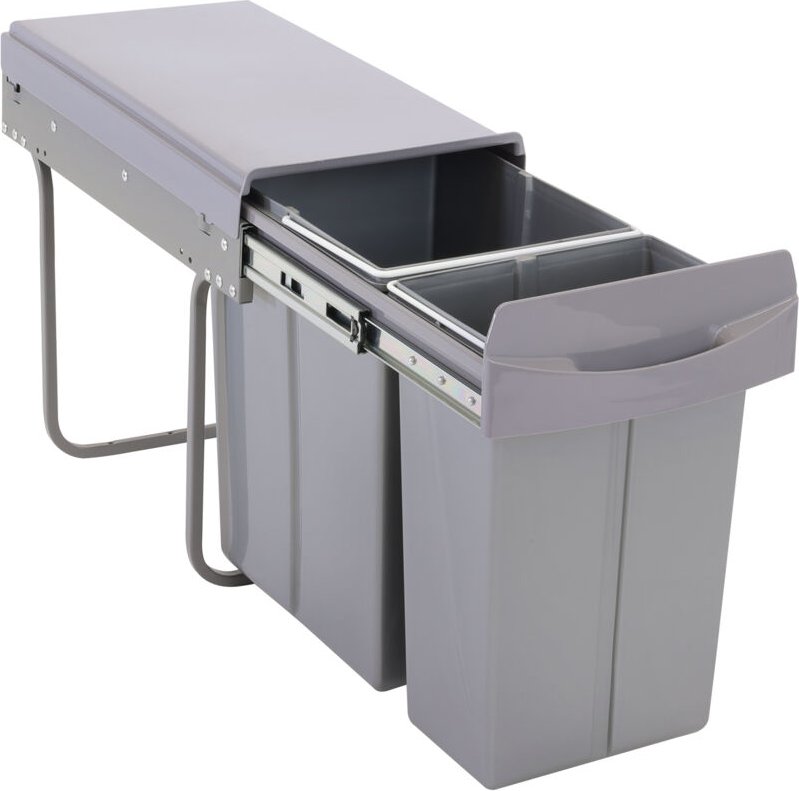 EMCombo30 Einbaumülleimer 30L (10L+20L) 2 Fächer mit Deckel Mülltrennsystem - Svita