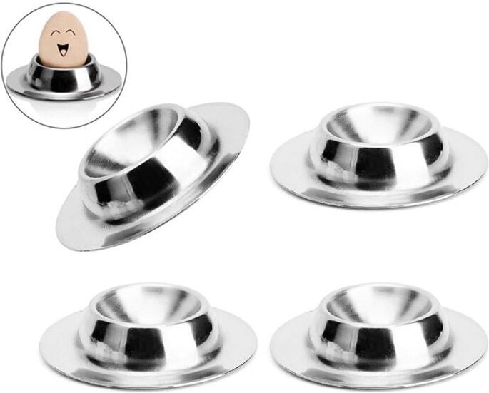 Eierhalter aus Edelstahl, Küchenutensilien für Zuhause, Restaurants, 4 Stück