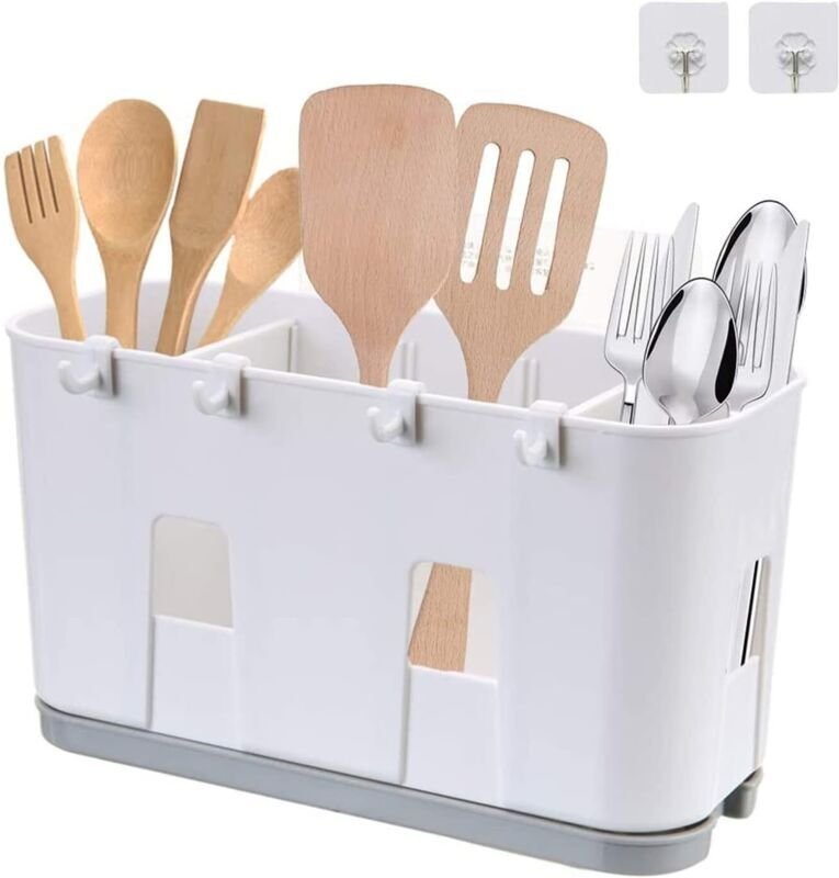 Abtropfkorb für Küchenutensilien, für Messer, Gabeln und Löffel Trockenkorb für die Spüle