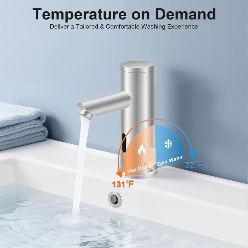 Sensor Wasserhahn, automatische Armaturen, berührungslose Armaturen, Sensor-Badarmaturen, Badezimmer-Einhebelarmaturen, ...