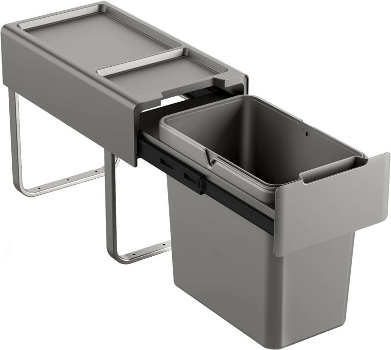 SVITA EM22 Einbaumülleimer 22L 1 Fach mit Deckel Abfalleimer