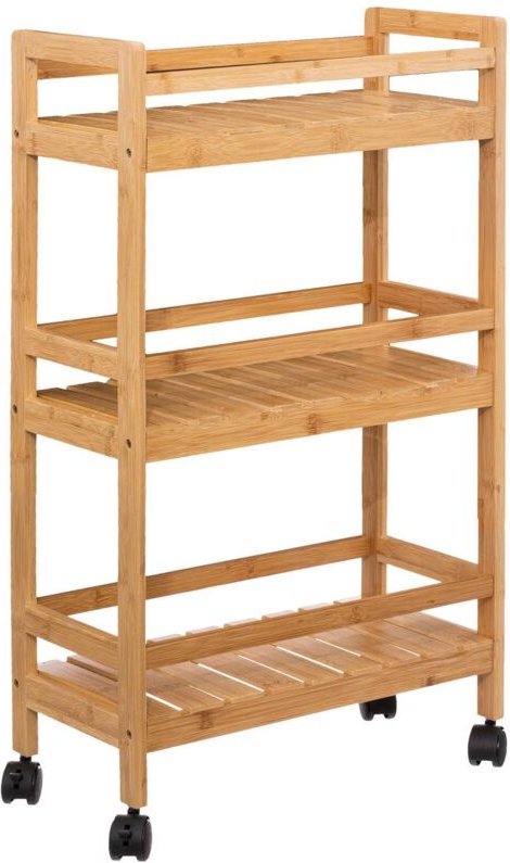 Mobiler Küchenregal linha, 3 Ablagen, Bambus