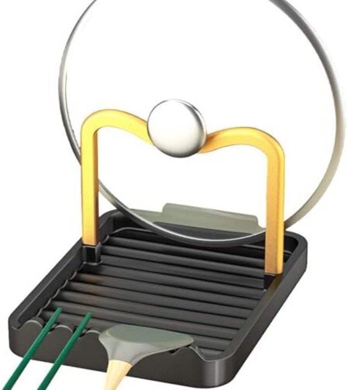 Topfdeckelhalter, Löffelablage, Abtropfschale für Küchenutensilien, Topfdeckel- und Löffelhalter