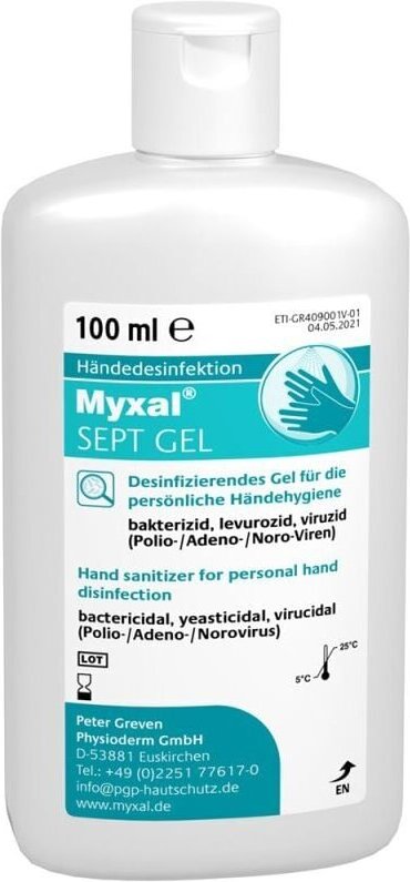Händedesinfektionsmittel Myxal sept Gel 100ml Flasche
