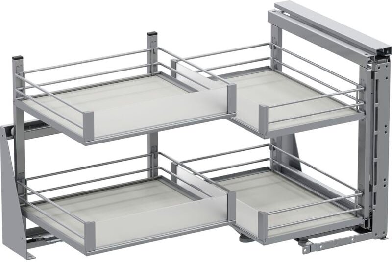 Vauth Sagel Eckschrank Beschlag Fold Premera Artline Schwenkbeschlag, kb 900, rechts, silberfarbig grau satiniert