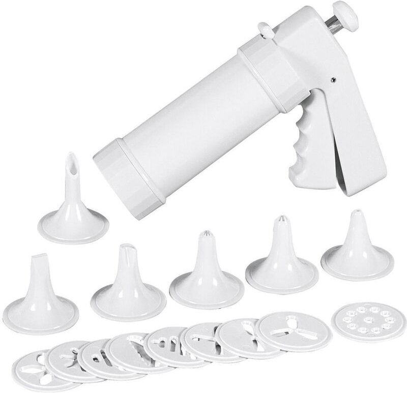 Gebäckpresse Patisserie mit 10 Formscheiben und 6 Tüllen